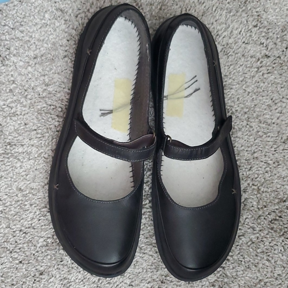 Birkenstock Iona Black Leather Mary Janes